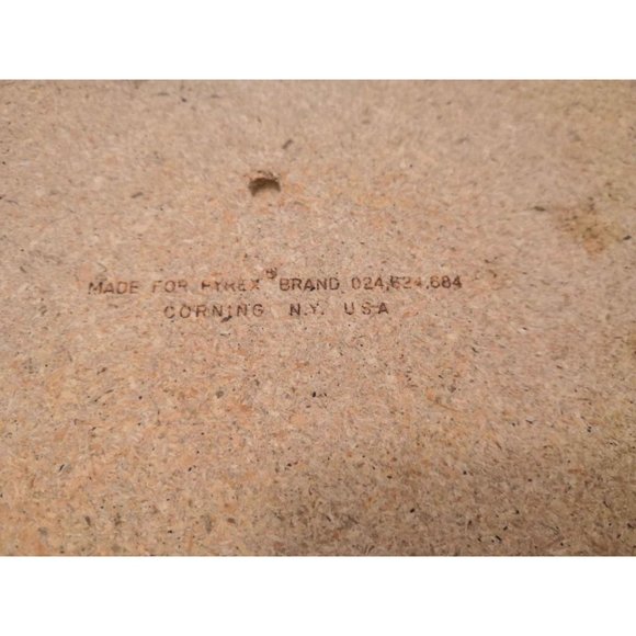 Vintage PYREX Round Wicker Basket Holder with Leather Handles 024.624.684 - Picture 5 of 5